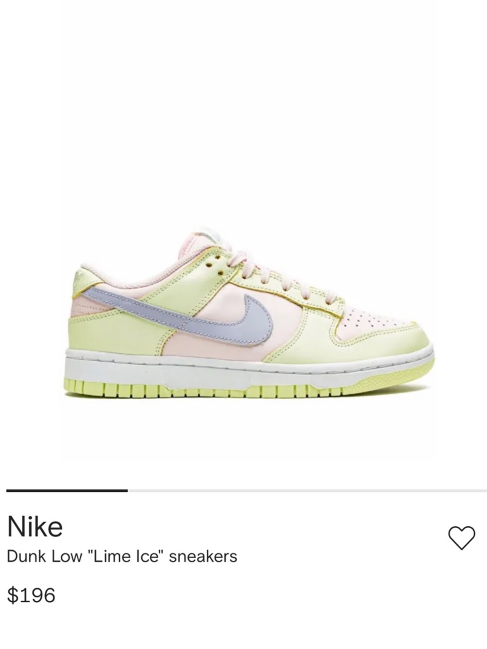 Nike Dunk Low “Lime Ice” Sneakers